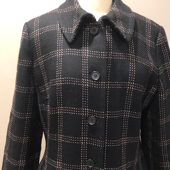 Long Ann Taylor Loft Wool Peacoat Sz 14 - Picture 2 of 3